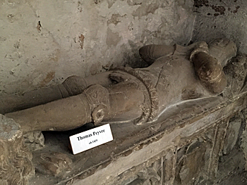 The tomb effigy of Thomas Peyvre June 2015